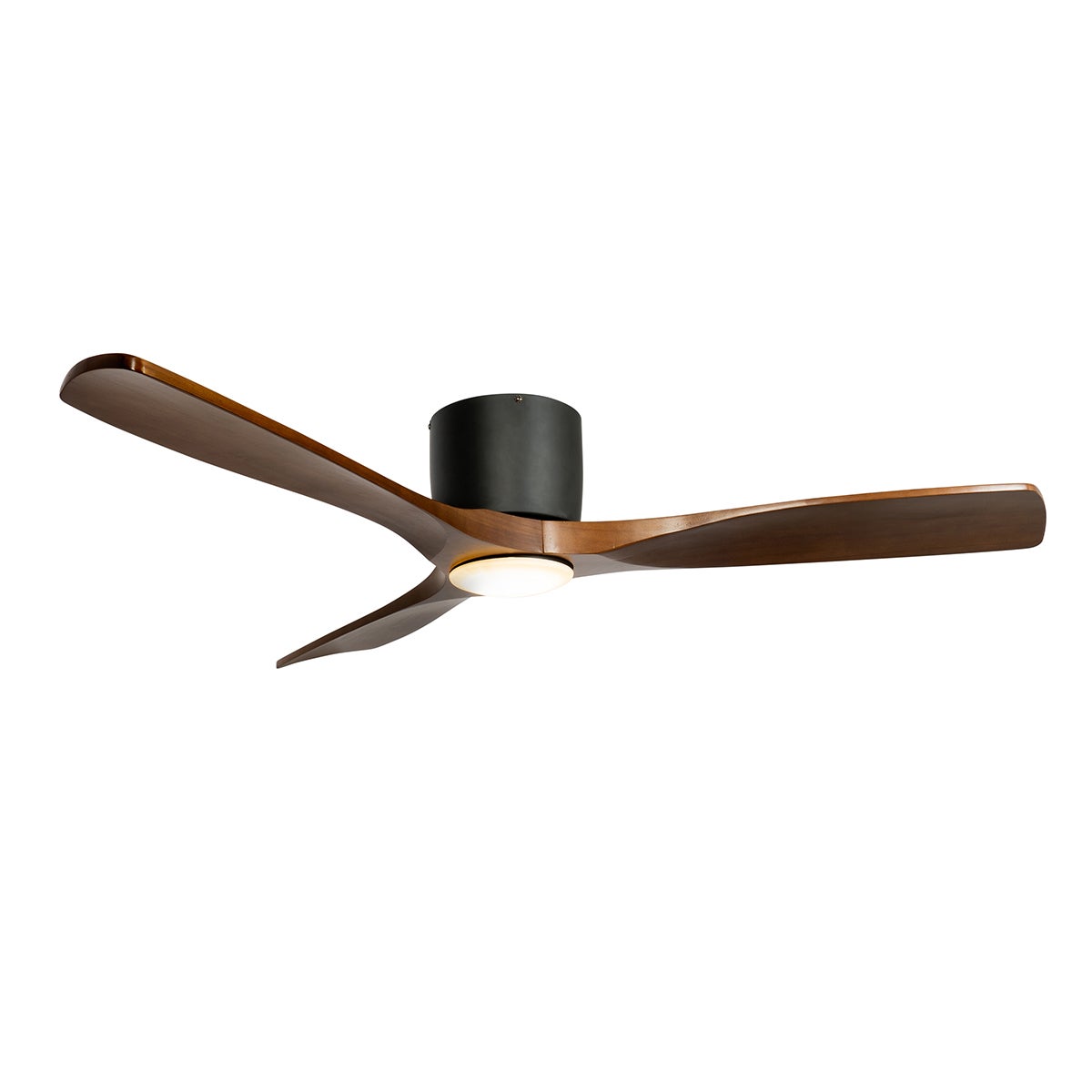 Qazqa moderne ventilateur plafond - Jerri - marron, rond, led intégrée 24w incluse, 3000k - 6500k, avec télécommande, - 6