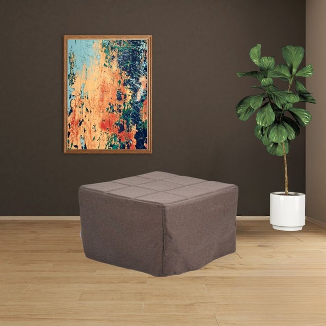 Poltrona Dcont, Poltrona Contenitore Da Salotto, Trasformabile In Letto Poltroncina Relax In Tessuto Imbottito 97x84h91 Cm Bianco E Grigio Chiaro 89921101