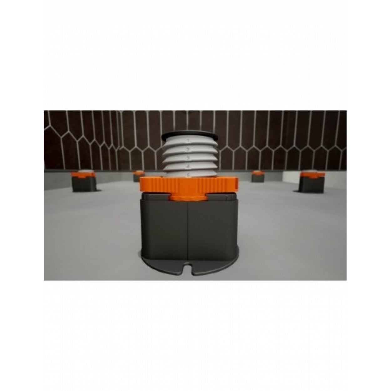 Juego de 4 patas para plato de ducha, CRICABAC FIT, regulables en altura de 65 a 110 mm - 3
