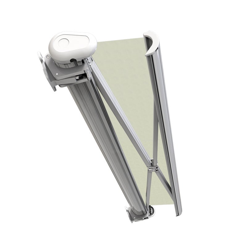 Tenda a bracci cassonata 2,5 x 2 m motorizzata e manuale per esterni per terrazza – Ecrù - 3