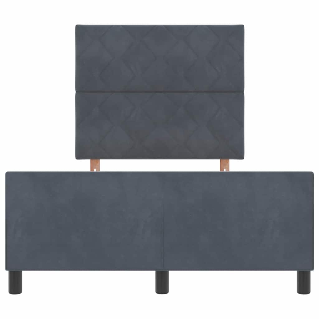 Maison Exclusive - Letto a molle con testiera Grigio scuro 120 x 200 cm Velluto - 7