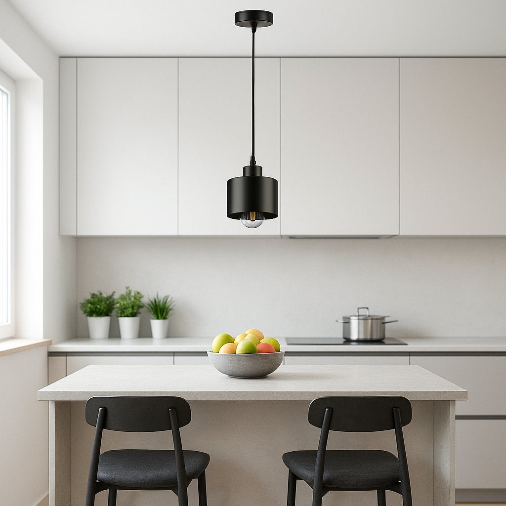 Lampa wisząca Elza E27 100 cm IP20 do jadalni salonu czarna MasterLED - 7