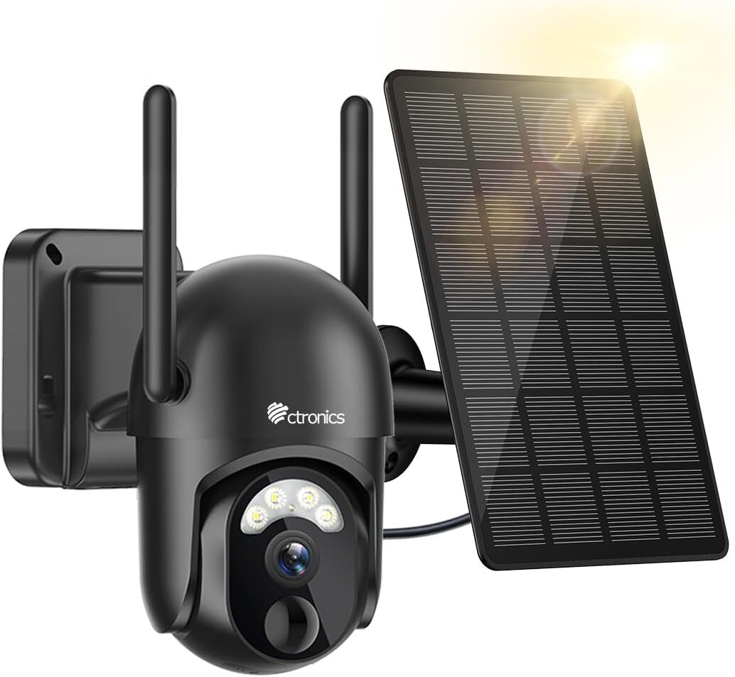 Telecamera Con Pannello Solare E Sim Telecamera Sicurezza Solare Wireless 2K 4MP - Visione Notturna A Colori, Impermeabile IP65 Telecamera Esterna Solare 2K - Foto 2