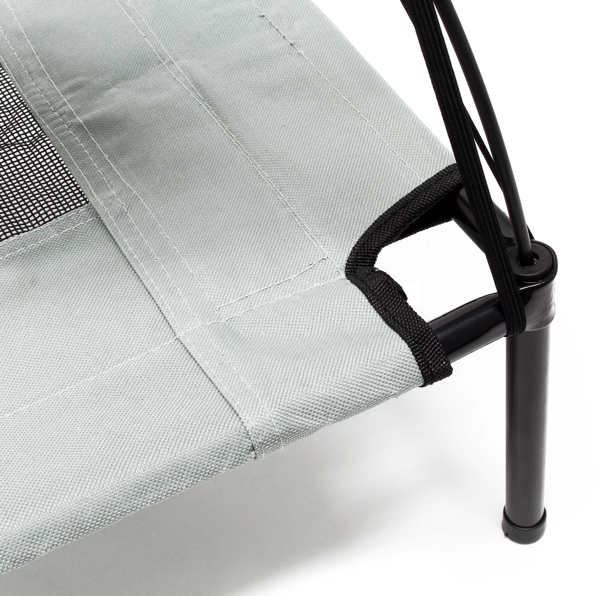 Transat pour chiens et chats avec Toit – couleur Grise – M / 76 x 60 x 16 cm – 25 kg max – en tissu Oxford – Lit de camp relaxant surélevé… Wiltec - 7