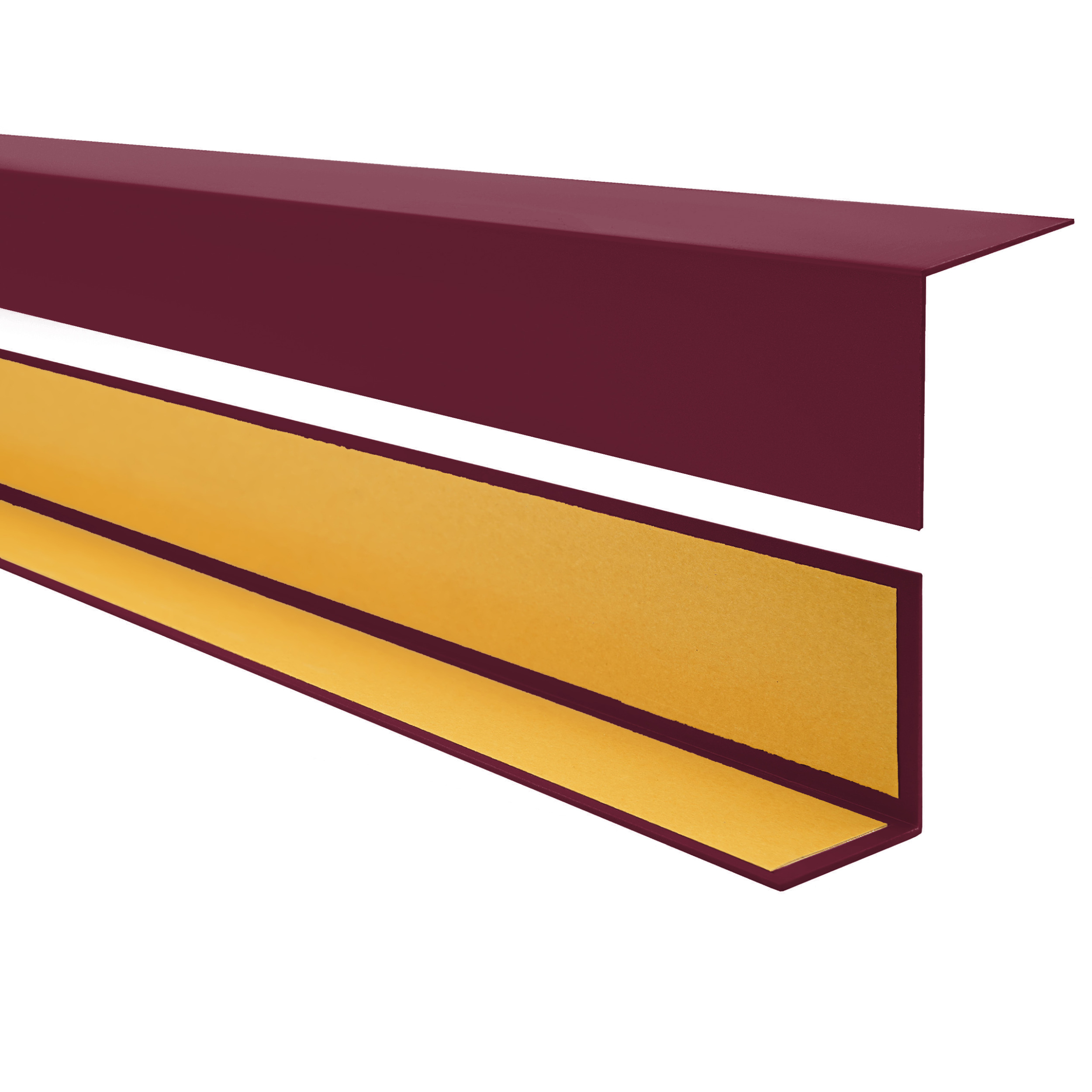 Kątownik twardy PCV 20x20mm - samoprzylepny ozdobny profil kątowy, narożnik - 100 cm, bordowy