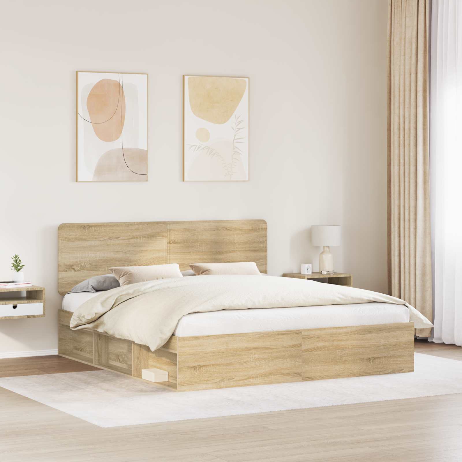 Cadre de lit 180 x 200 cm bois de pin massif - 3