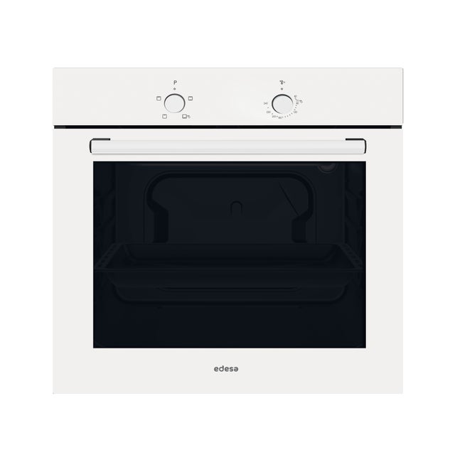 Edesa Horno Estático Cristal EOE-5010 WH 62L Puerta Cristal 4 programas Fácil Limpieza ETC Ventilación Tangencial 1 Bandeja Color Cristal Blanco