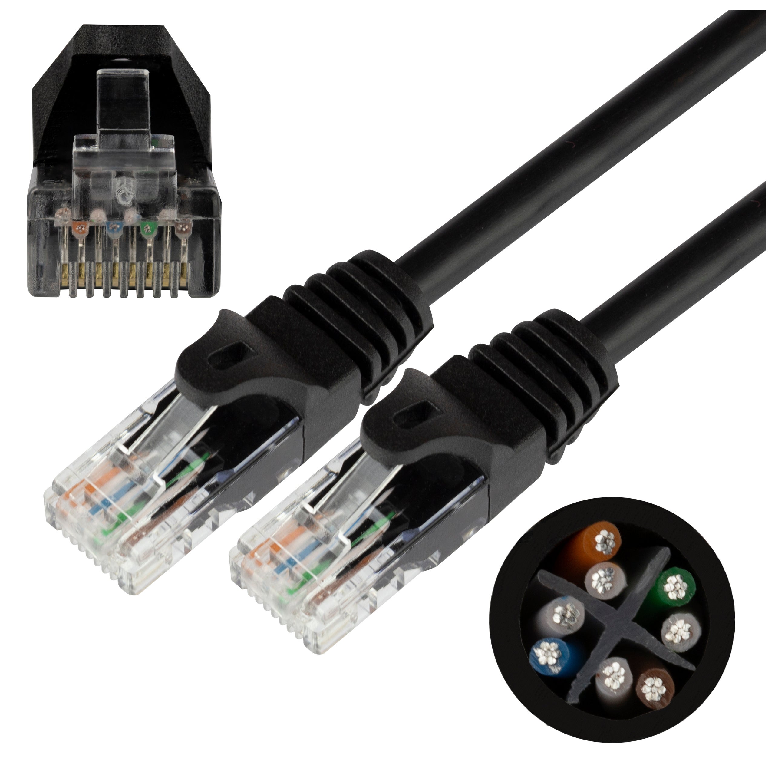 NEKU Kabel Patchcord UTP RJ45 kat.6 czarny 2m