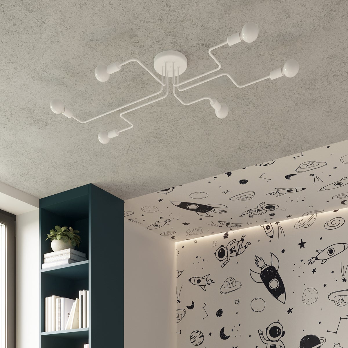 Żyrandol INFINIX 4 biały LED 4000K - 78x58x15.5cm Sollux - 5
