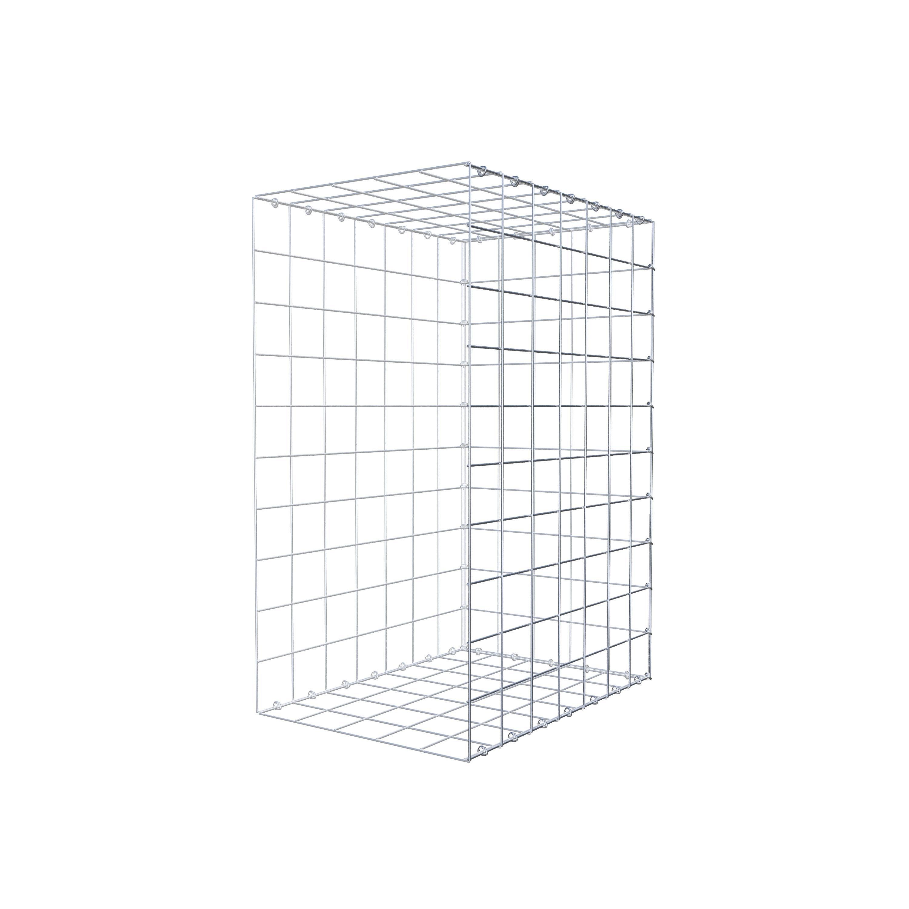 Gavión para alargar en acero galvanizado 100x70x50cm (LxAxP), malla 10 x 10cm, Anillo en C, sin rejilla frontal - 5