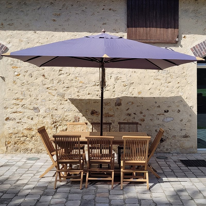 Parasol droit gris 3x3 m Pegasia - 6