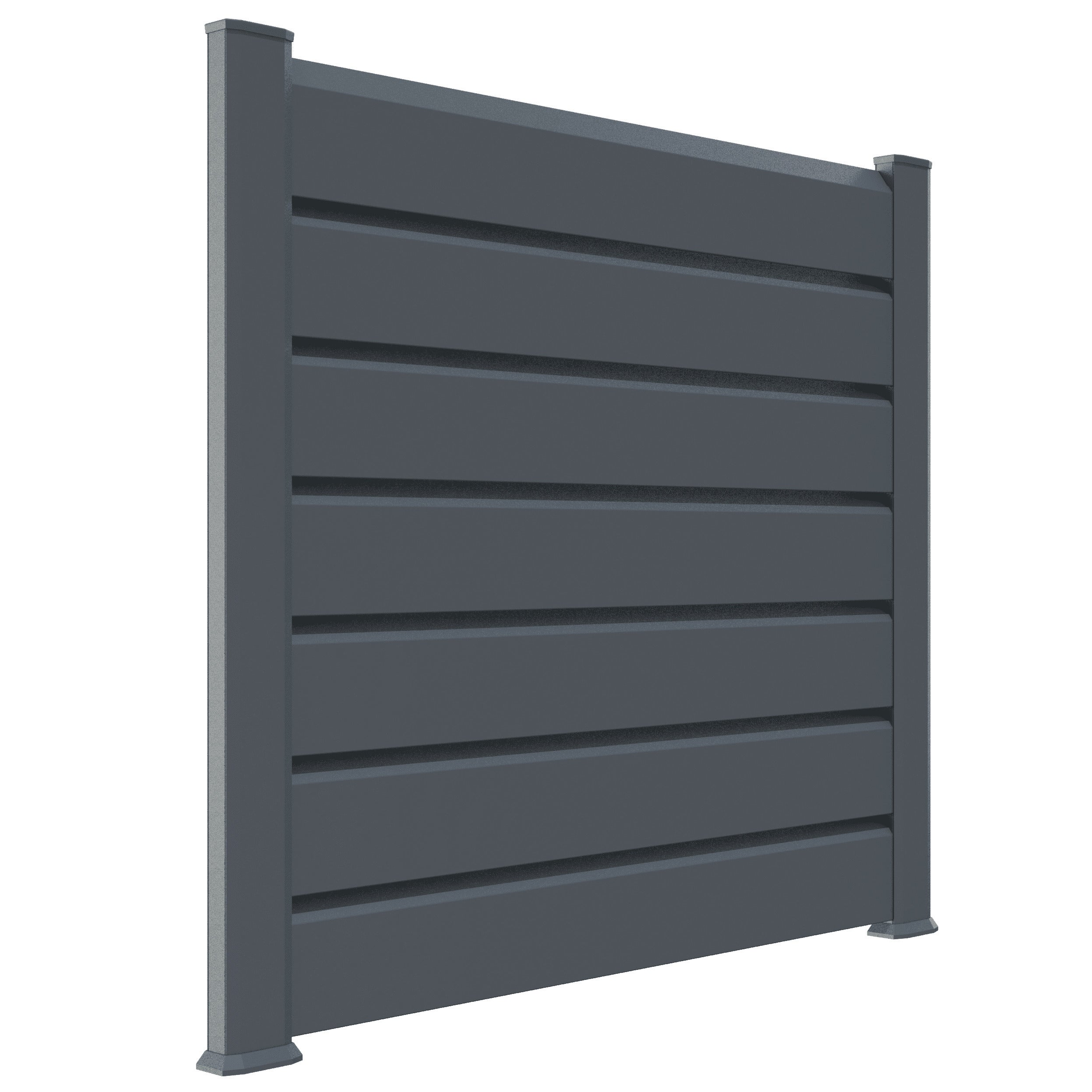 KIT CLOTURE CLOSEA PVC GRIS ANTHRACITE 7016 LG: 1M x HT: 0M20 - 4