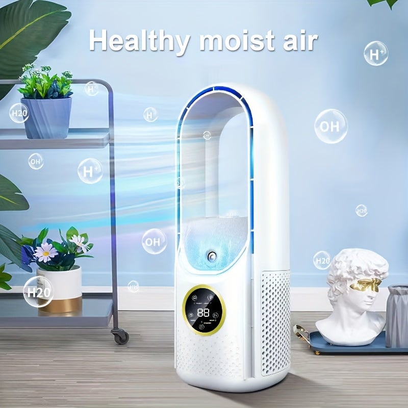 Ar Condicionado portátil USB com temporizador ajustável de 6 velocidades para casa e escritório, branco - 7