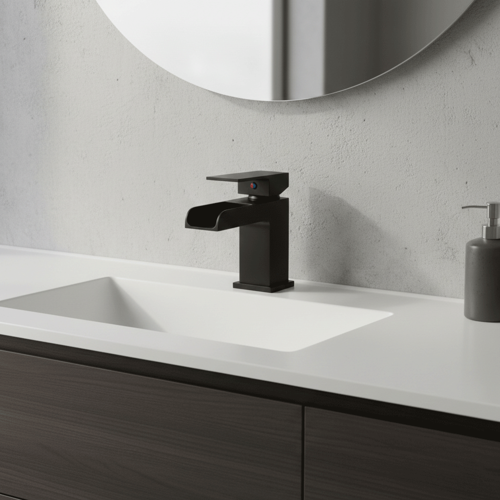 Stano  Grifo Monomando Para Lavabo Cascada Tano Mate Negro , Leroy Merlin