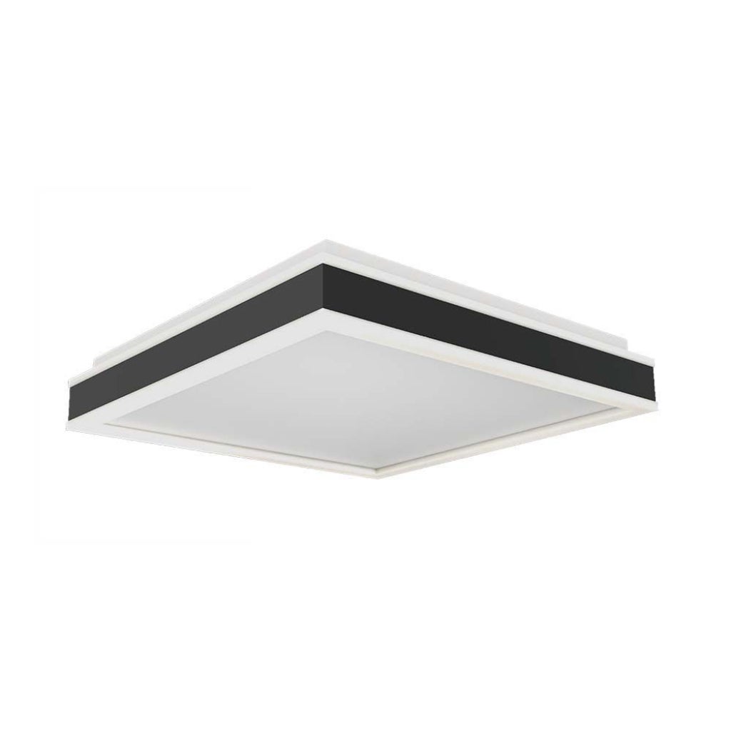 Lampa sufitowa LED kwadratowa 38 W, ściemnialna triakiem, czarna, 4000 K