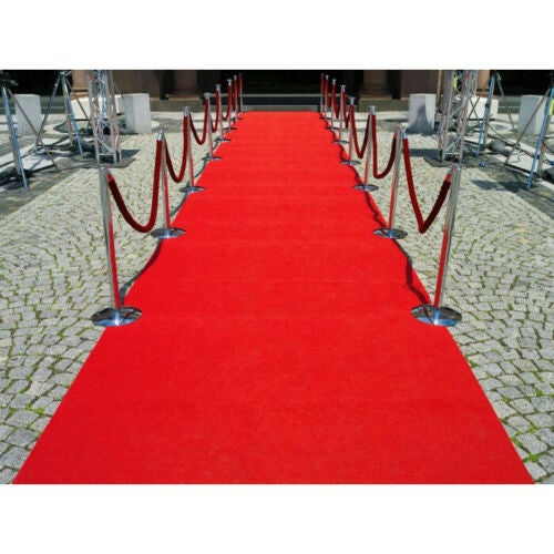 Tapis Coureur Au Mètre H100 Cm Antidérapant Moquette Entrée Couloir Boutique Rouge - 5