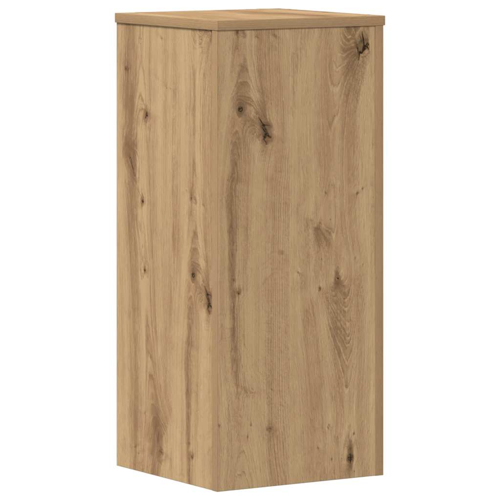 Lot de 2 supports pour plantes chêne artisanal en panneau de bois - 5