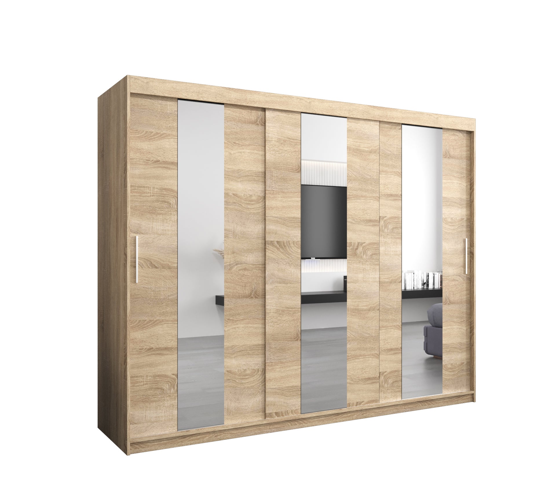 Szafa przesuwna garderoba POLE 250 x 62 x 200 cm Sonoma - Abiks Meble