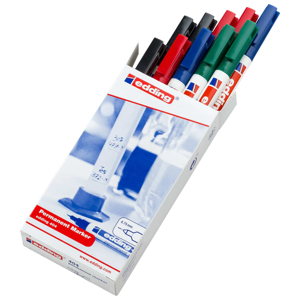 Marqueurs indelebiles 10 pcs Multicolore 404 edding
