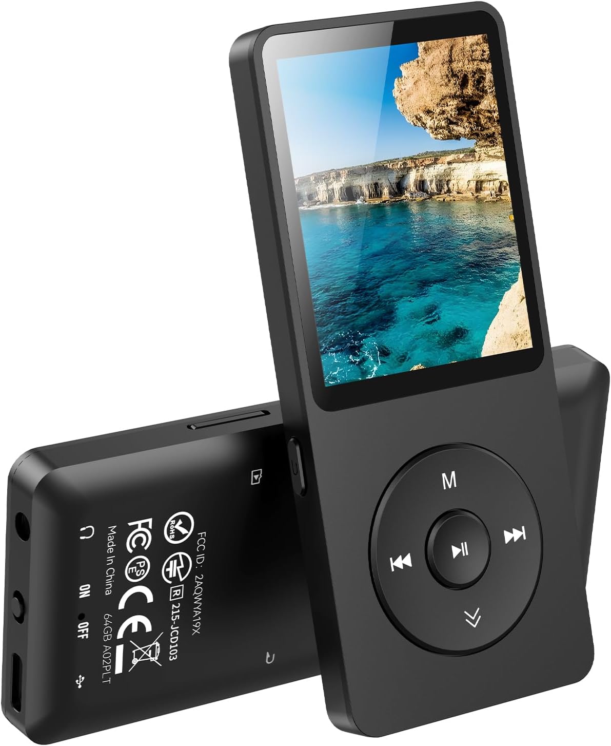 Lecteur MP3 rouge + Radio FM avec clavier et carte MicroSD de 8 Go préchargée par