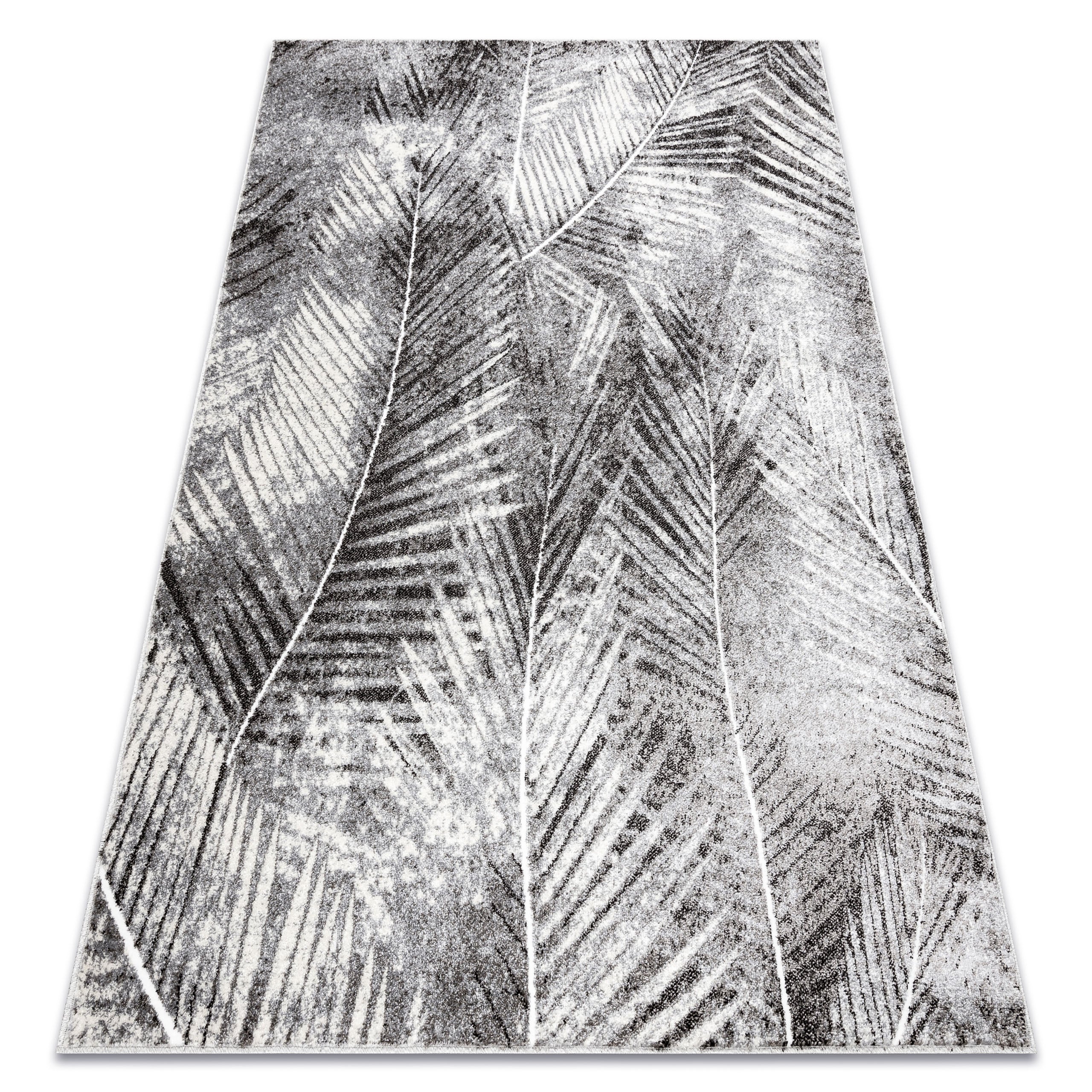 Dywan MATEO 8035/644 Nowoczesny liście palmy - strukturalny szary 120x170 cm