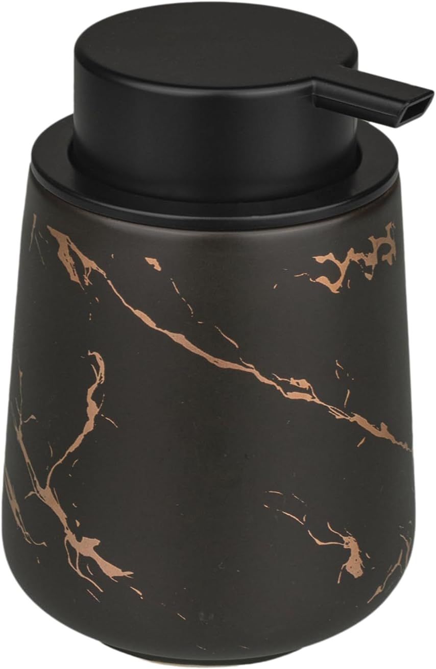 Dozownik mydła w piance 400 ml (czarny marmur), dozownik mydła w płynie do łazienki, dozownik z pompką ręczną