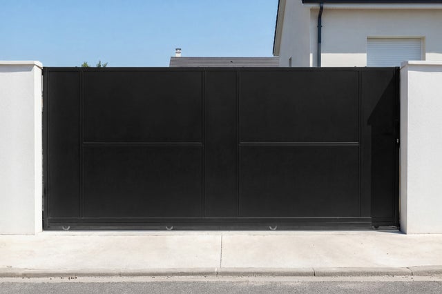 Portail coulissant acier 3,5m NALI H.160cm noir