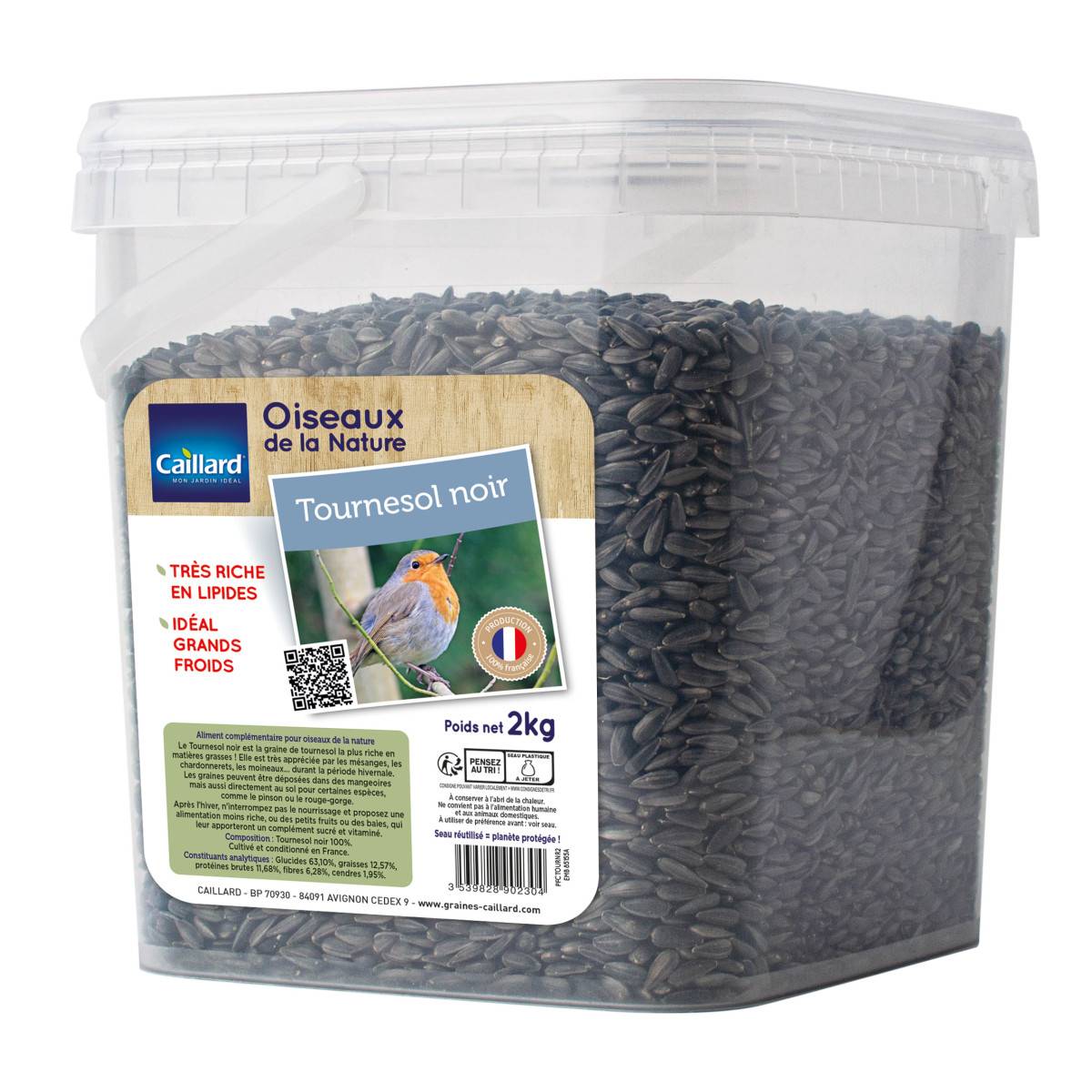 Tournesol Noir Grain De Vie Oiseaux Du Ciel - 12 Kgs