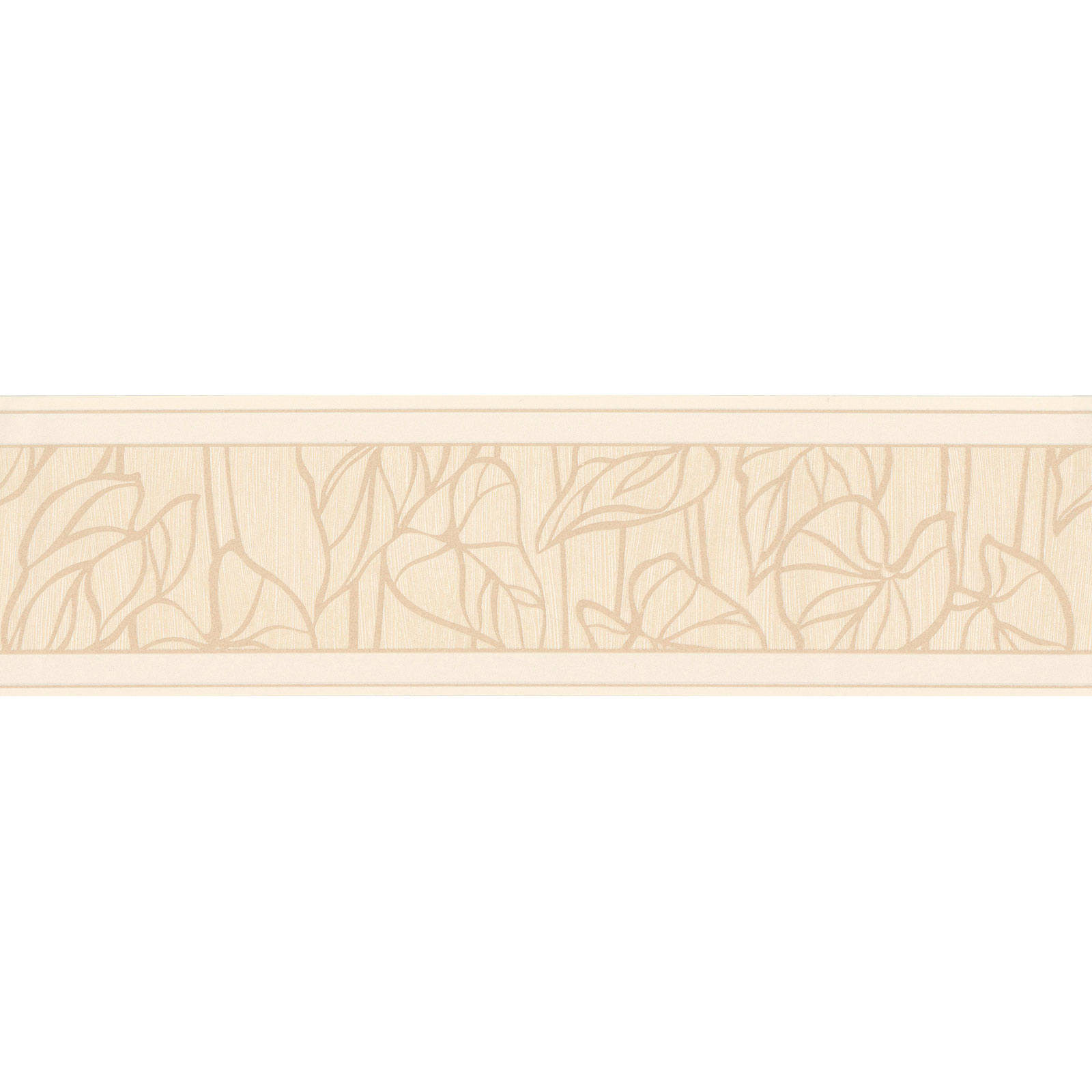 Cenefa floral con hojas realistas cenefa beige con relieve estilo naturaleza cenefa con textura para dormitorio elegante