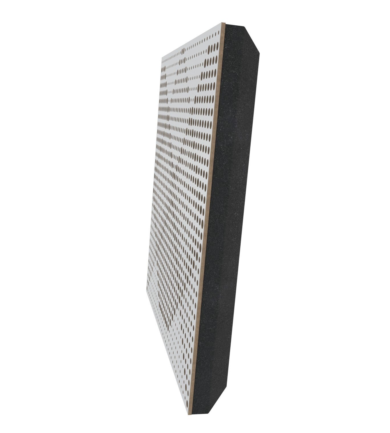 Lot de 2 Panneaux acoustiques insonorisants WILDS 50x50x5 cm - 0.5 m² surf.totale - MDF perforé laminé et mousse acoustique - Blanc - 3