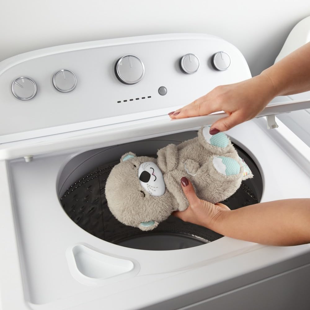 Loutre en peluche | Veilleuse musicale pour bébé | Veilleuse à bruit blanc pour bébé |Cadeau de baptême (piles non incluses) - 5