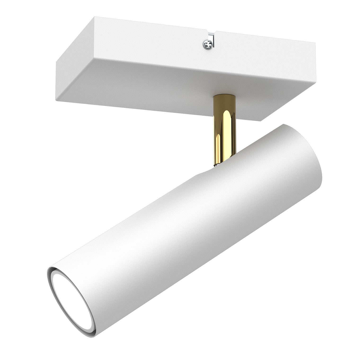 Lampa sufitowa wisząca Axion biały mat-złoty połysk 1xGU10x8W wym: 16 x 10 x 24 cm metal Luminex