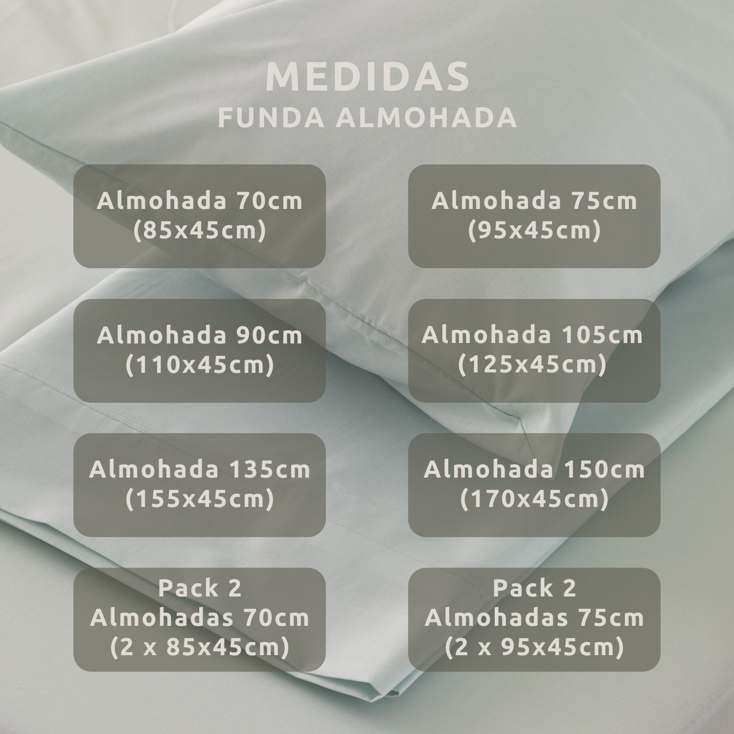 Funda Almohada Lisa Design Agua 105cm (125x45cm) Donegal Collections - 4