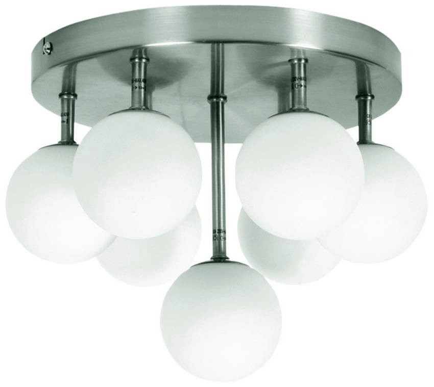 Lampa wisząca Etiuda srebrno-biała 7xG9x40W kule wym: 23 x 30 x 30 cm metal Candellux