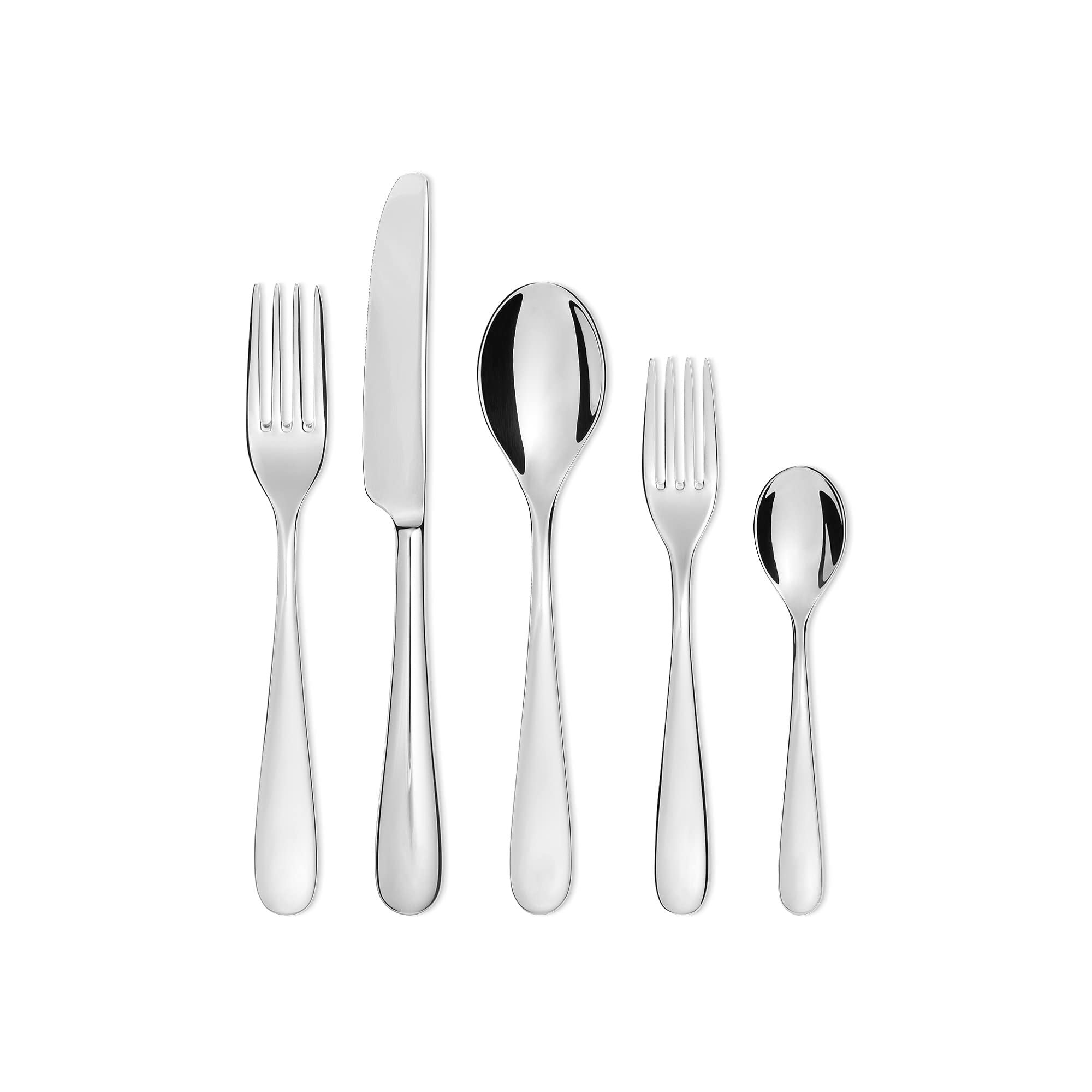 Alessi 5180/7 Nuovo Milano Cucchiaino Da Tè In Acciaio Lucido Set Da 6, Metallico - 3