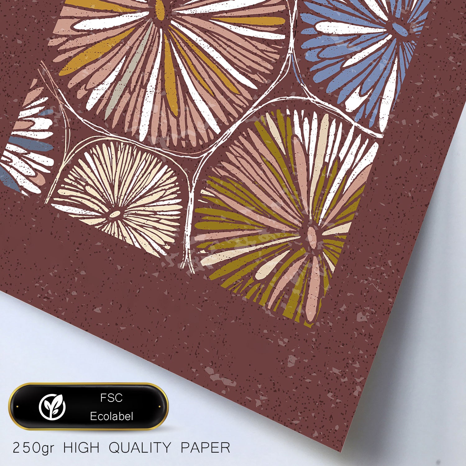 Nacnic Ensemble 6 Impressions De Floral De Style Ethnique Cadres Décoratifs Pour Votre Chambre Maison Impression Tailles A4 Et A3 Avec Des Cadres Noir - 3