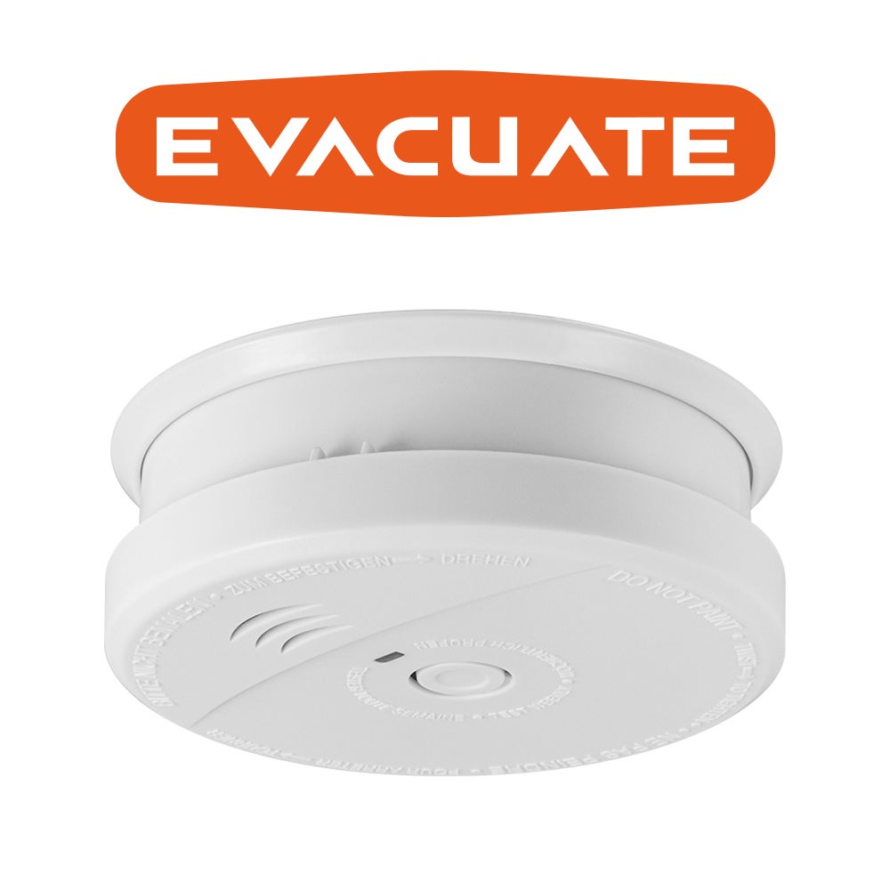 Détecteur de fumée [evacuate], capteur optique, autonomie piles 5 ans, fixation aimantée Magnetik's, garantie 3 ans, zone détection 40 m² - 2