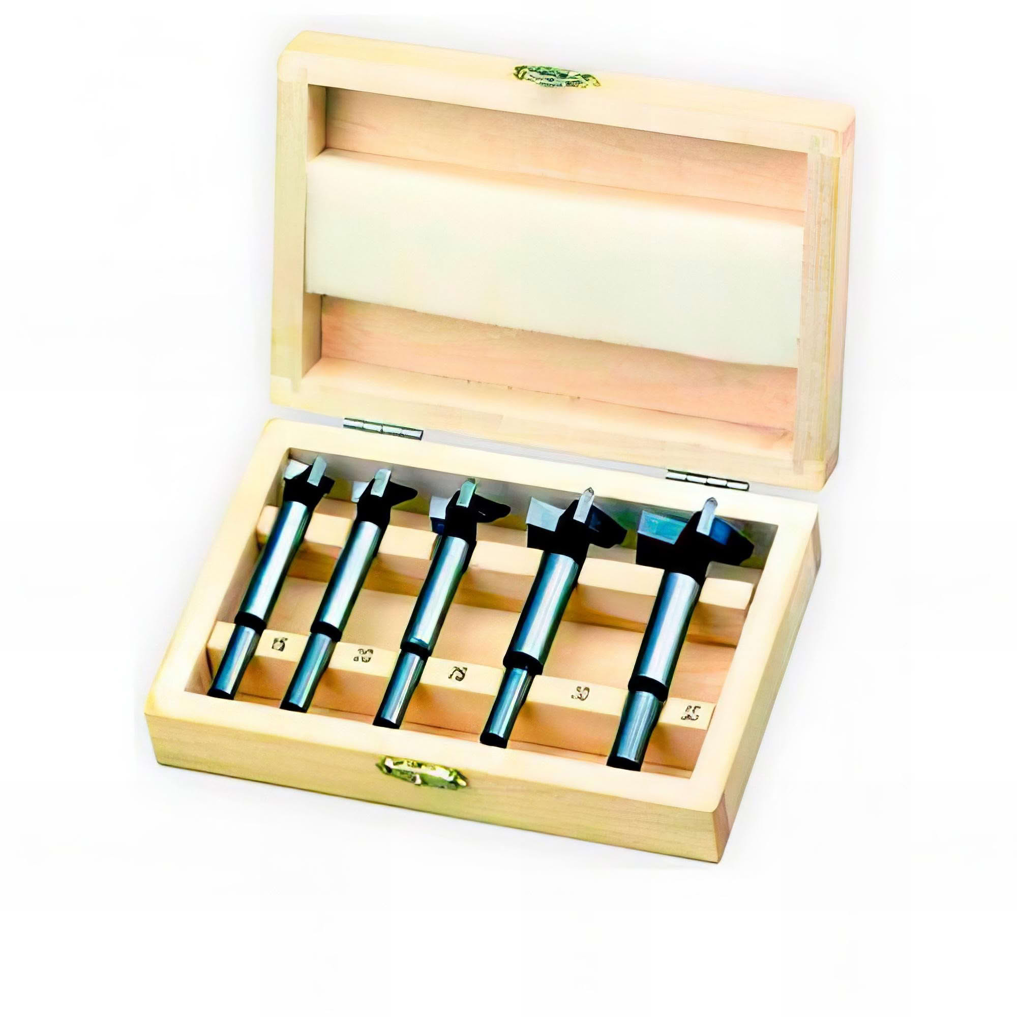 Coffret 5 Mèches à Façonner Carbure ENT - Diamètres 15 à 35 Mm, Queue 10 Mm, Pour Bois Dur Et Panneaux - 12
