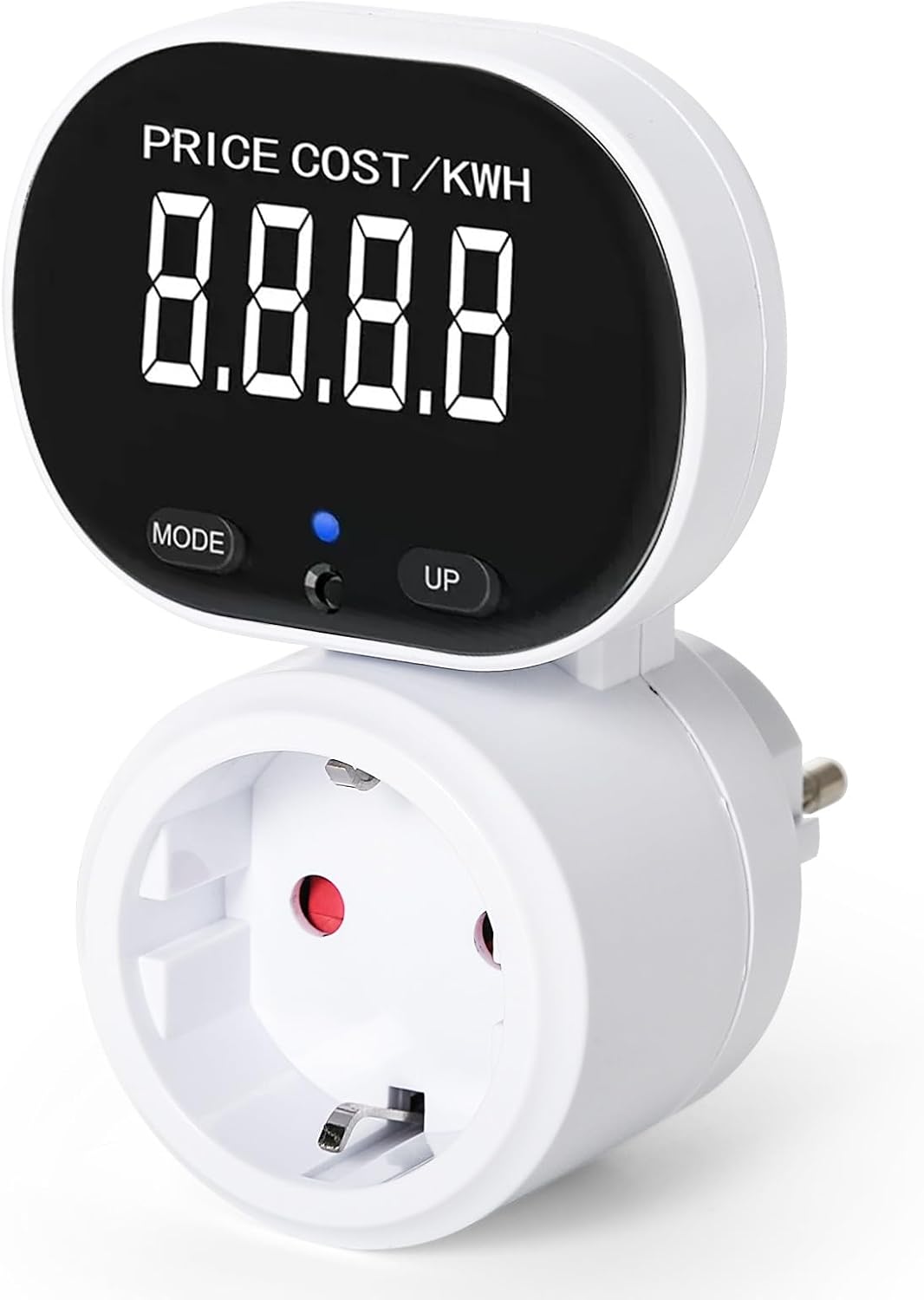 Monitor zużycia energii AC230V 16A – miernik mocy LCD, watomierz z wtyczką EU, monitorowanie zużycia energii w domu