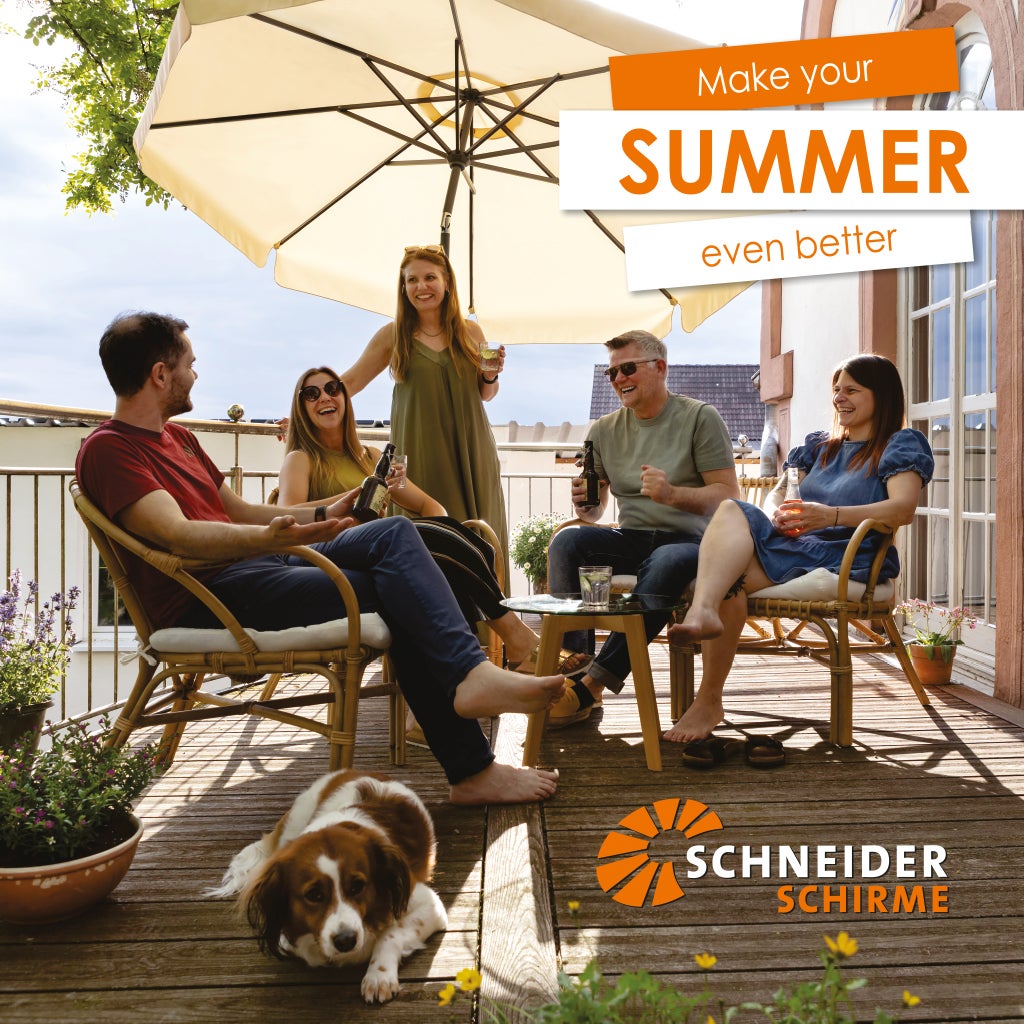 Parasol déporté Schneider Rhodos Junior anthracite, 230 x 230 cm – rotatif 360°, avec housse - 5