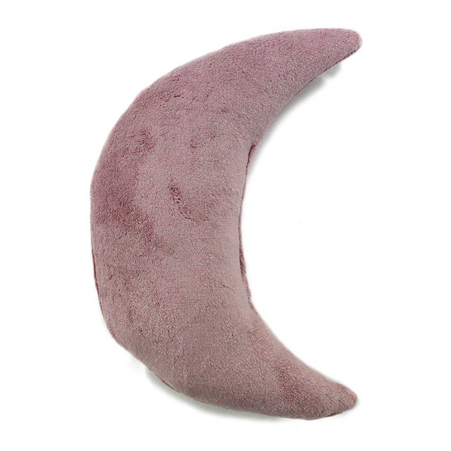 COMETE - Coussin extra-doux en forme de lune rose 30x45