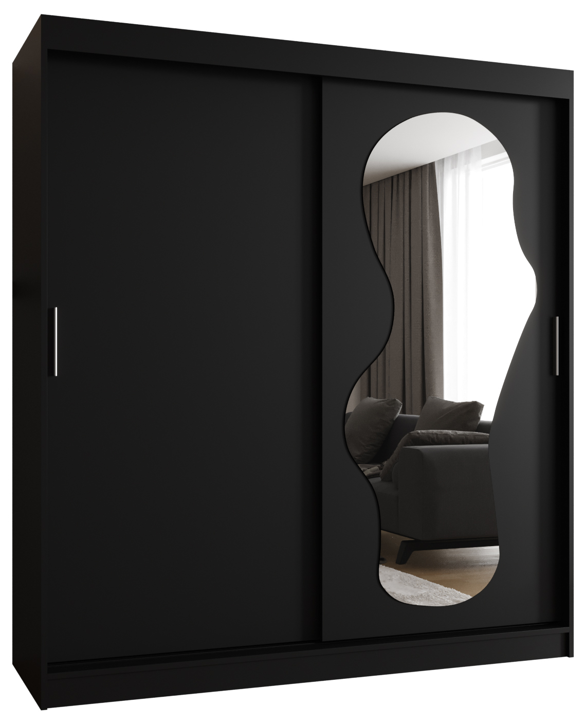 Szafa przesuwna garderoba ULTRA 180 x 62 x 200 cm Czarny
