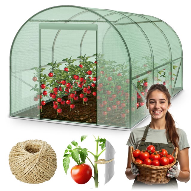 Tunel foliowy ogrodowy szklarnia 2x3,5xH2m (7m2) zielony Plonos 4914-B