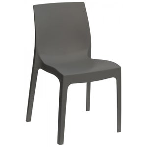 Grandsoleil Upon Lollipop Mite Sedia, 53 X 48 X 82 Cm Trasparente Grigio Fumé Scuro, Policarbonato