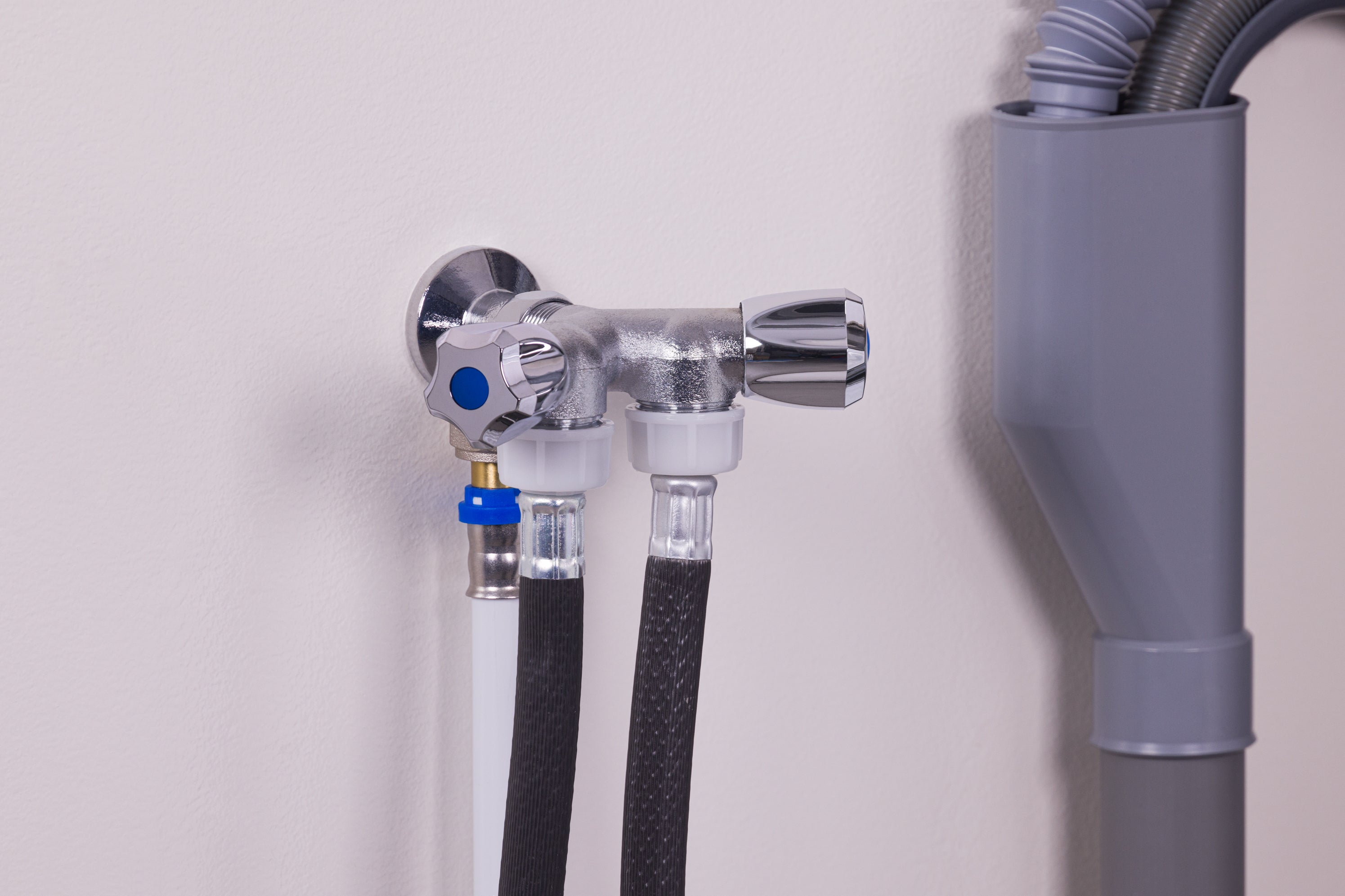 Robinet double en Y Mâle 20x27 (3/4) arrivée Mâle 15x21 (1/2) pour machine à laver NOYON & THIEBAULT - 3