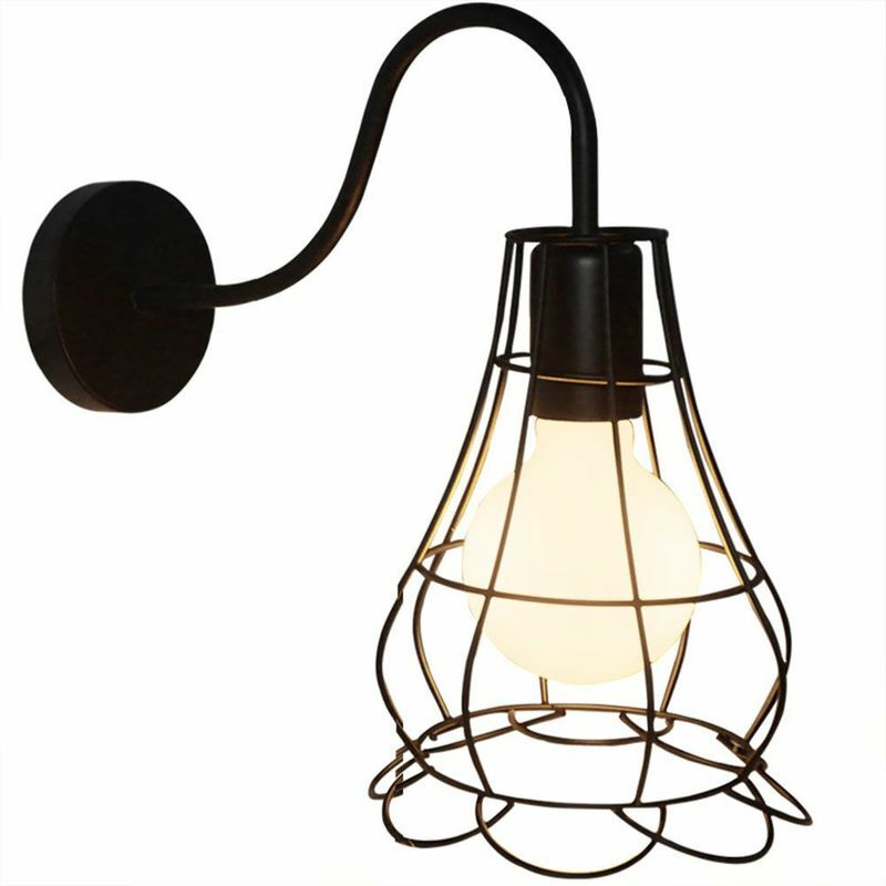 Applique Murale Vintage Industrielle Réglable Lampe De Plafond Noir En