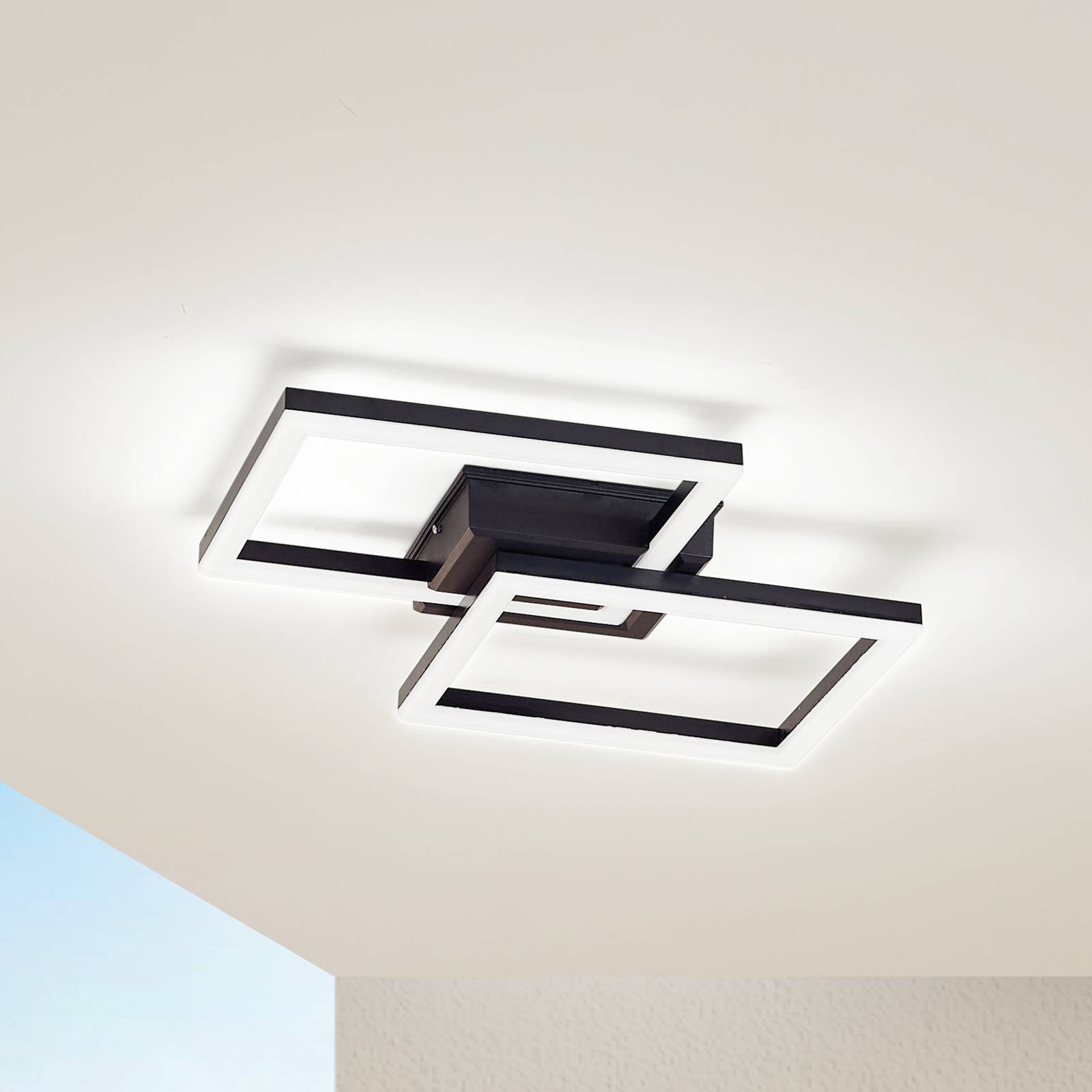 Lindby Applique LED da esterni con sensore di movimento (Moderno) colore Nero, lampadina inclusa applique lampada outdoor per