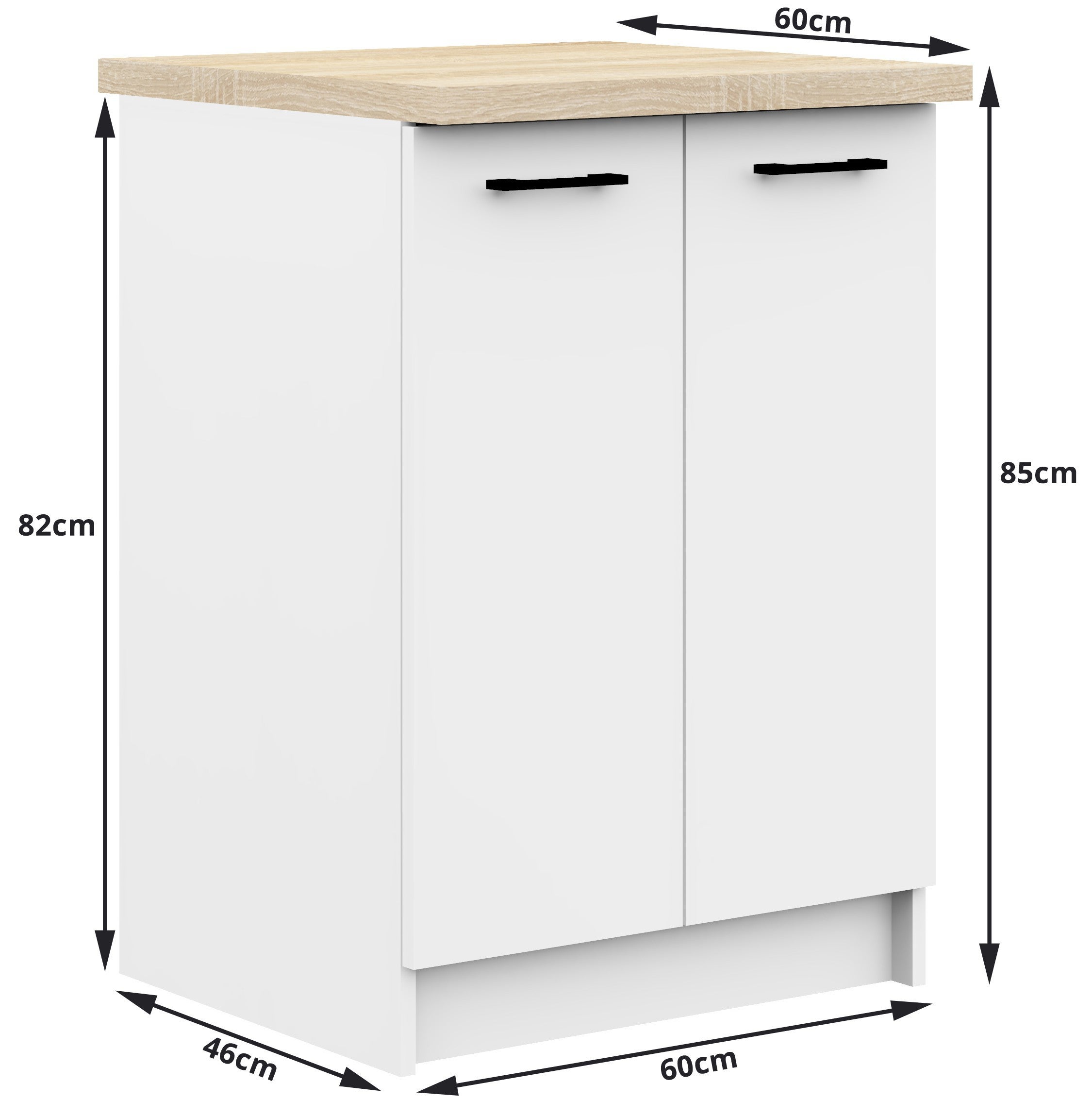 Ensemble De Cuisine AKORD OLIWIA Blanc 240 cm 11 portes 1 tiroir façade Blanche 240x46x203 cm - 7
