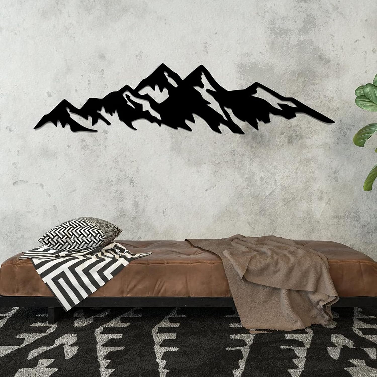 Targa Metallica Decorativa 'And Into The Mountain I Go' 20x30 Cm - Citazione Inglese