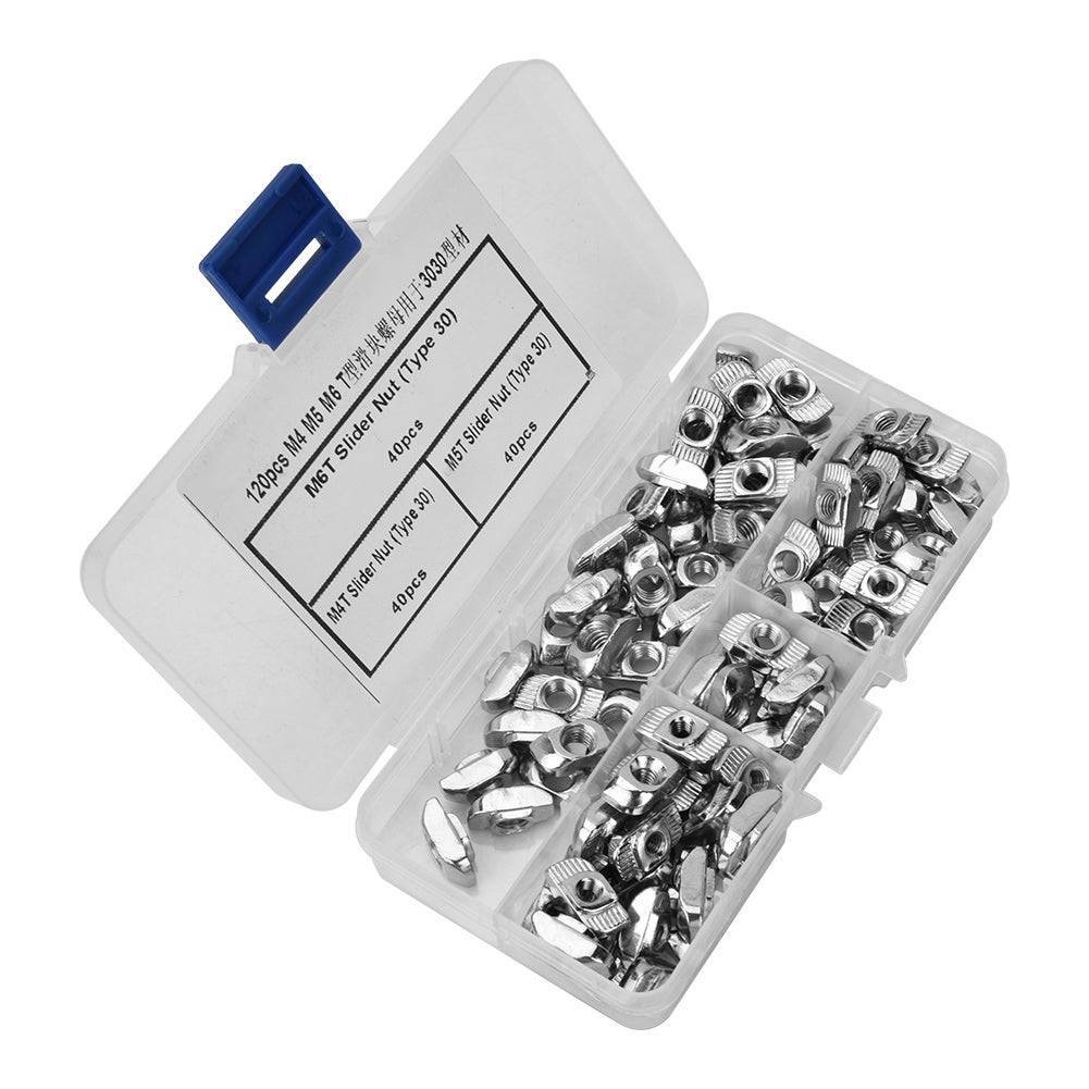 LERANXIN 20 Pezzi Di Dado Scorrevole, Dadi A T In Acciaio Al Carbonio Professionale, Accessori - Foto 3